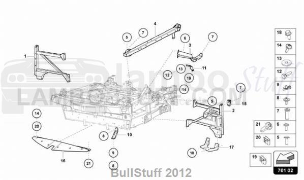 2021 Lamborghini AVENTADOR SVJ COUPE EUROPE TRIM FRAME FRONT PART (701.02.00)
